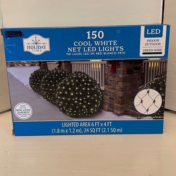 Holiday Time Holiday Nibnwtholiday Time Cool White Net Led